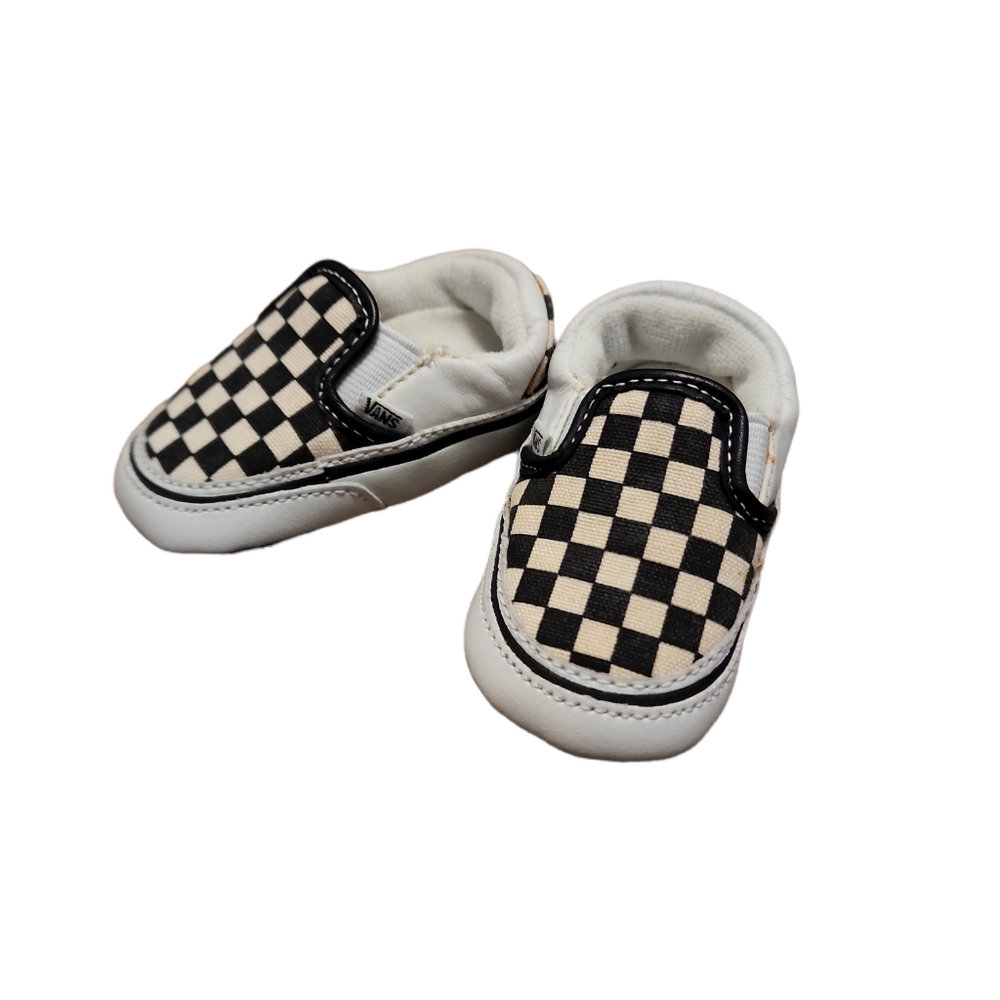 Infant Crib Shoes Checkered Vans Size 1